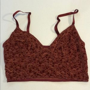 Free People velvet bralet